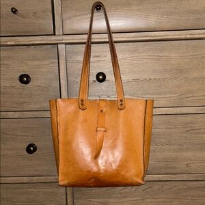 Brown Leather Tote Bag